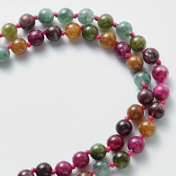 Rainbow Tourmaline Mala - Picture 5 of 5